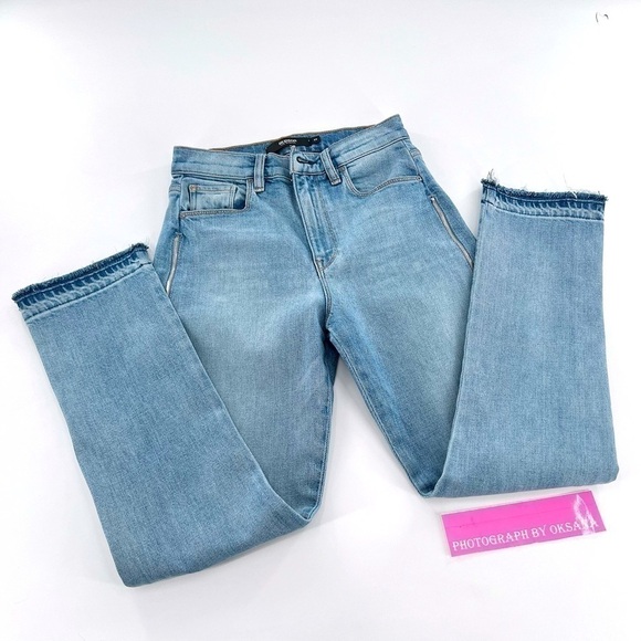 Hudson Holly High Waist Side Zipper Straight Leg Jeans size 25 - Picture 8 of 17